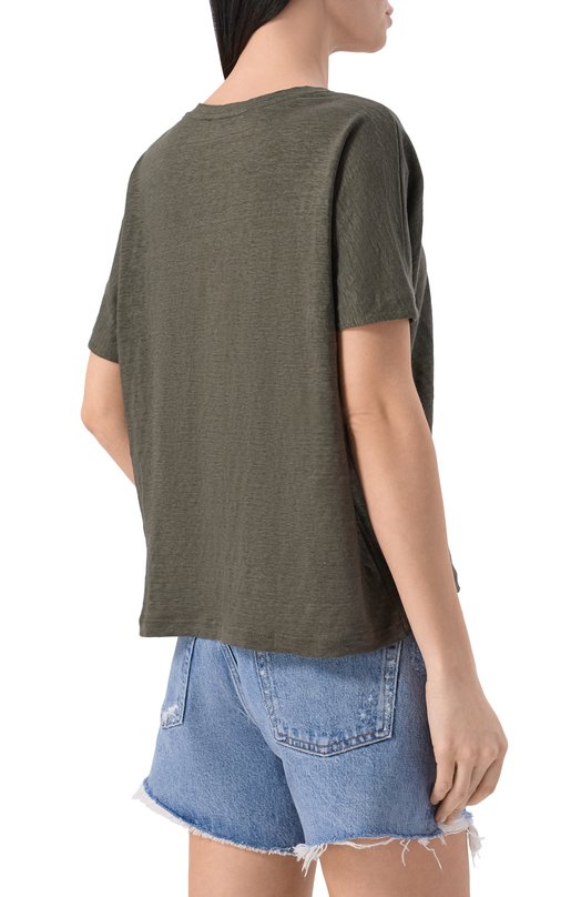 Льняная футболка Gran Sasso 60230/96800 Хаки  60230/96800 Фото 4