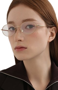 Женские оправа DIOR EYEWEAR золотого цвета, арт. DI0R0237 J5G | Фото 2 (Региональные ограничения белый список (Axapta Mercury): RU; Тип очков: Оправа; Кросс-КТ: Оправы-унисекс; Очки форма: Овальные; Оптика Гендер: оптика-унисекс)