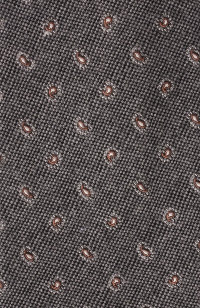 Галстук из шерсти и шелка CORNELIANI темно-серого цвета по цене 23600 руб., арт. 28U302/2A20328, фото 4 Галстук из шерсти и шелка CORNELIANI, арт. 28U302/2A20328, фото 4