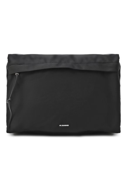 Мужская сумка soft messenger large JIL SANDER черного цвета, арт. J26WG0059-P7311 | Фото 1 (Ремень/цепочка: На ремешке; Материал: Текстиль; Автоматизация ТО: Проставлено; Размер: large; Автоматизация состава: Проставлено)