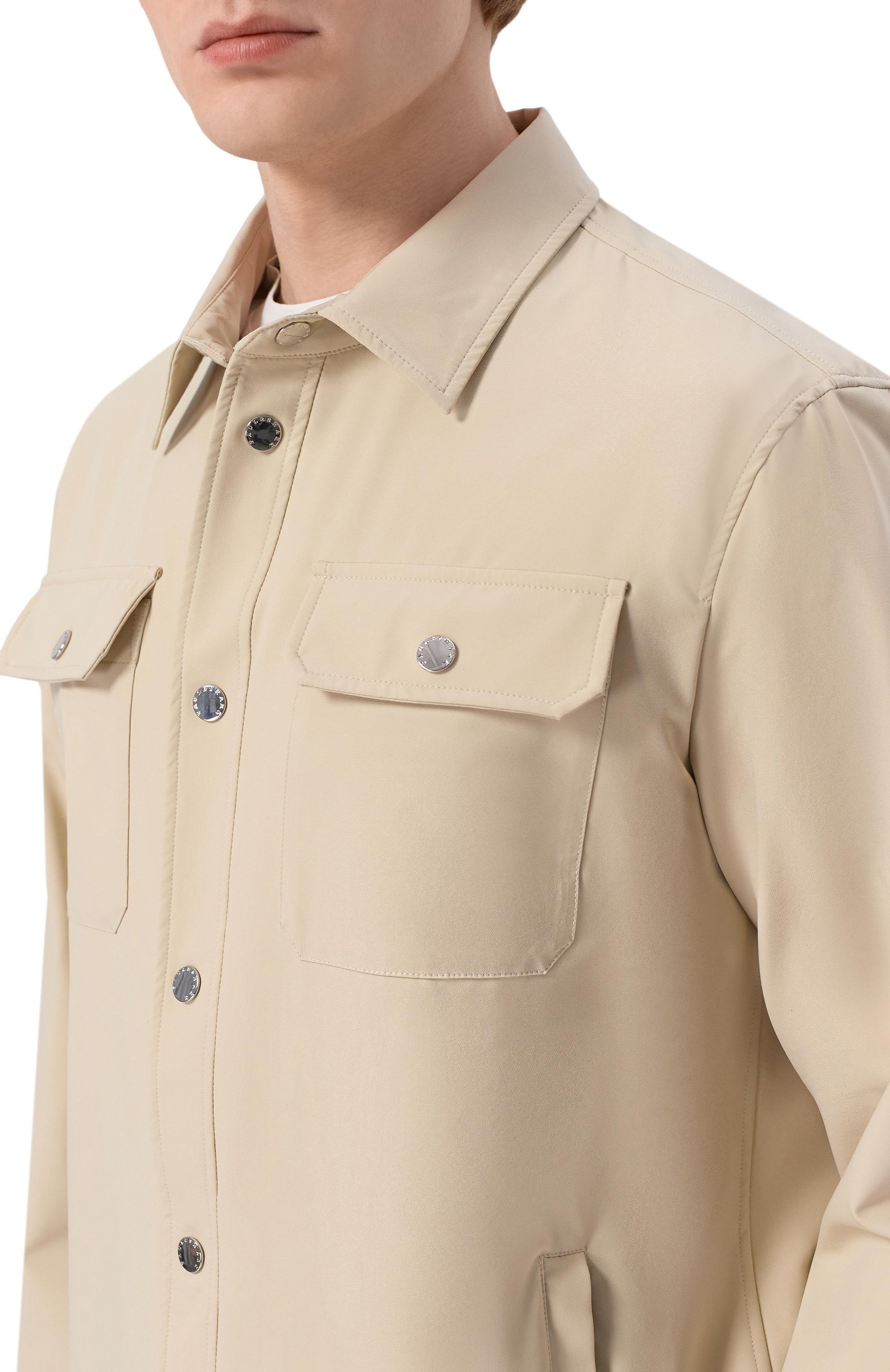 Куртка-рубашка PAUL&SHARK светло-бежевого цвета по цене 87750 руб., арт. 26412182_001, фото 5 Куртка-рубашка PAUL&SHARK, арт. 26412182_001, фото 5