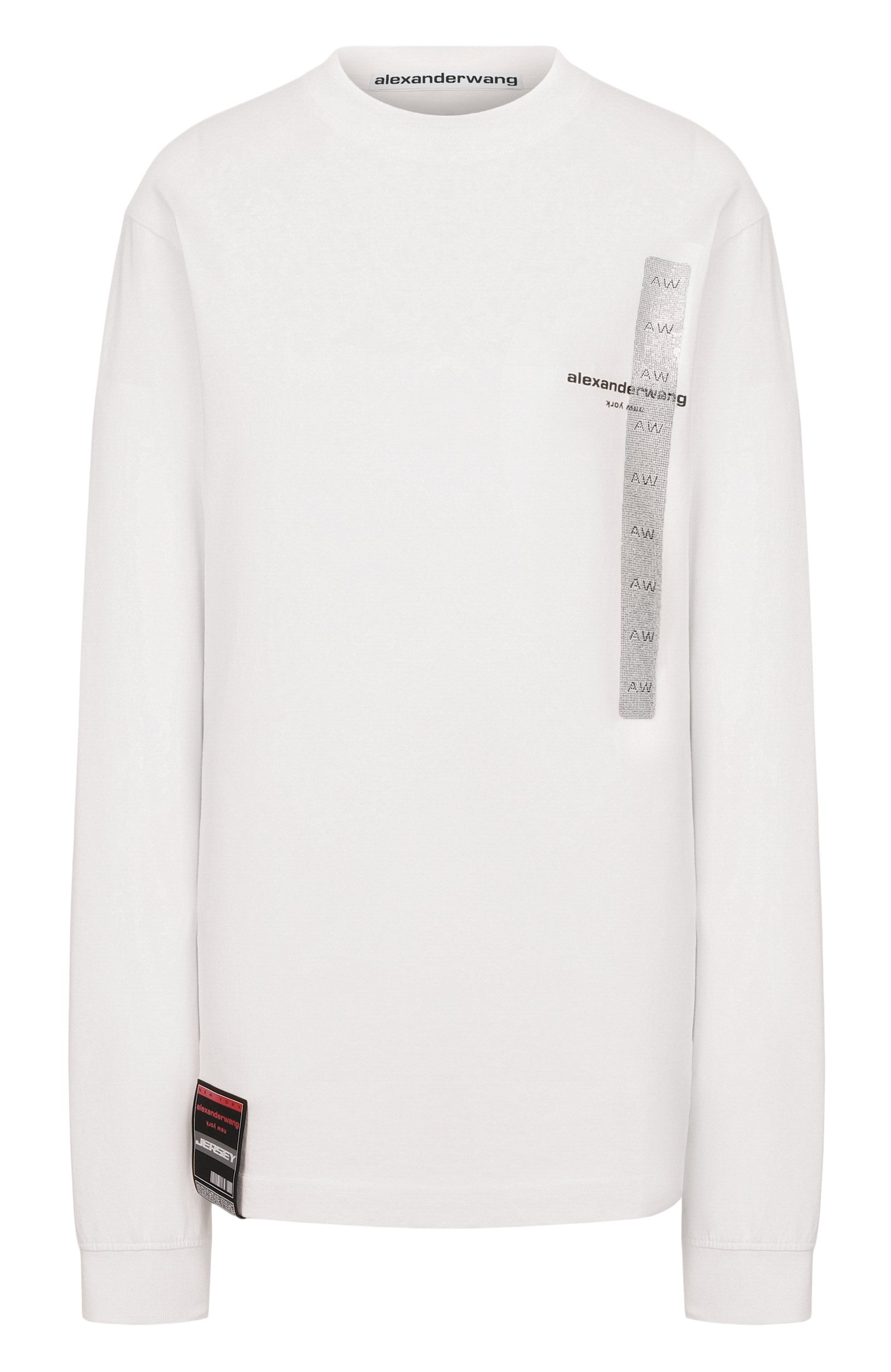 Хлопковый лонгслив ALEXANDER WANG белого цвета по цене 62950 руб., арт. UCC4261938, фото 1 Хлопковый лонгслив ALEXANDER WANG, арт. UCC4261938, фото 1