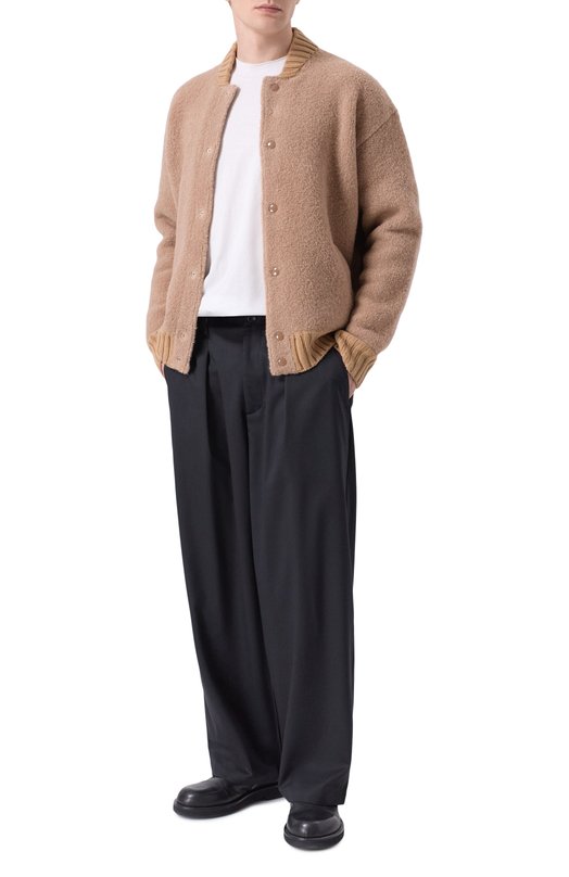 Шерстяной бомбер Laneus F5LAMAB0365 Бежевый  F5LAMAB0365 Фото 2