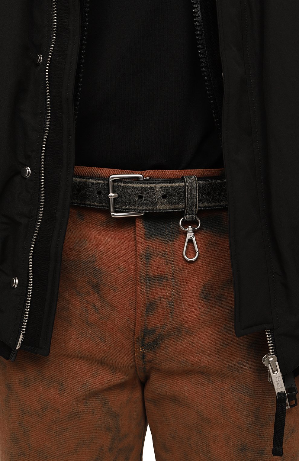 Замшевый ремень MM6 черного цвета по цене 42400 руб., арт. SA6TP0018/P4792, фото 2 Замшевый ремень MM6, арт. SA6TP0018/P4792, фото 2