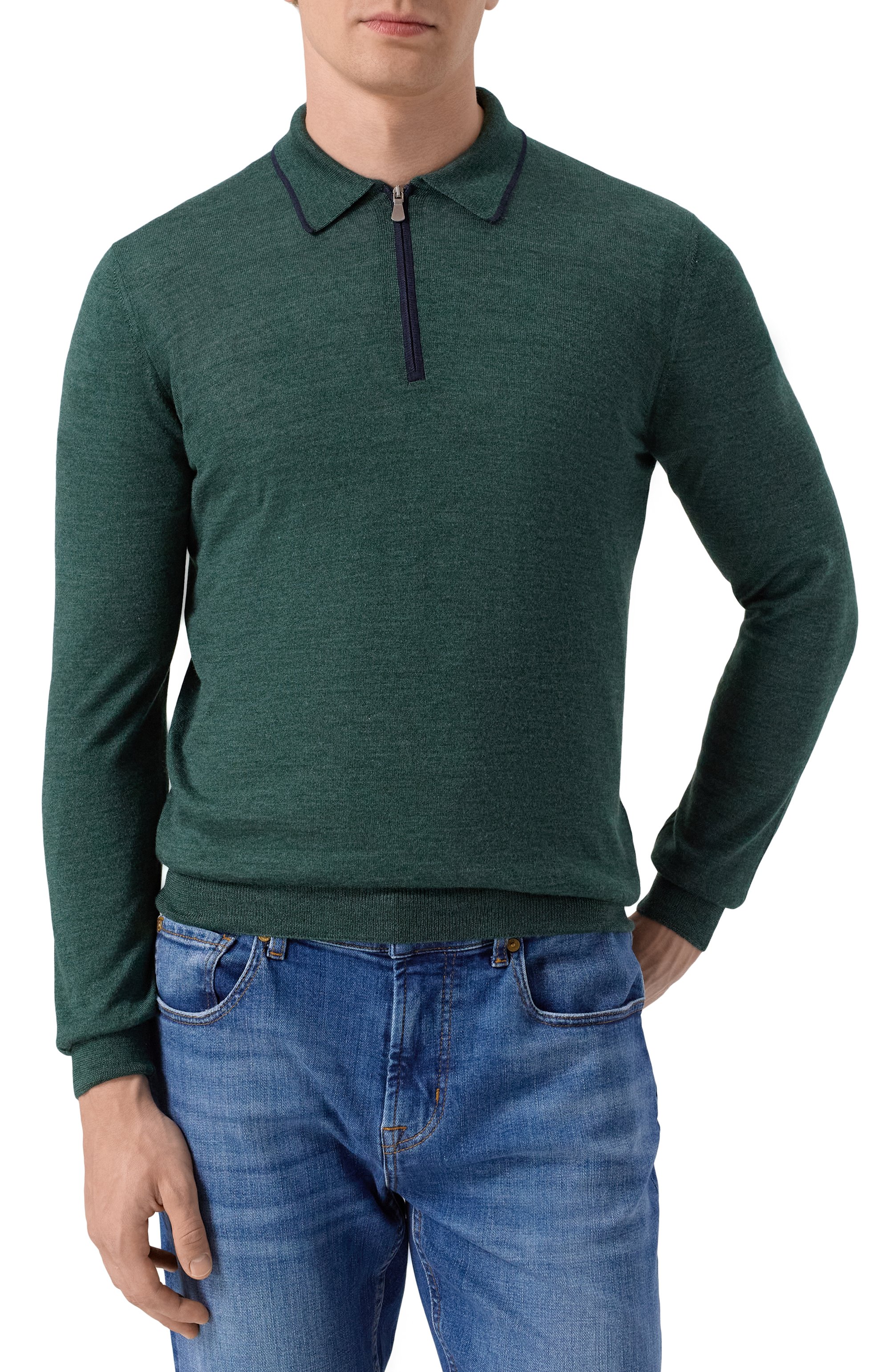 Поло из шерсти и шелка GRAN SASSO, арт. 57146/13125, фото 3