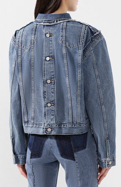 Джинсовая куртка VETEMENTS синего цвета по цене 128500 руб., арт. USS193002/W, фото 4 Джинсовая куртка VETEMENTS, арт. USS193002/W, фото 4