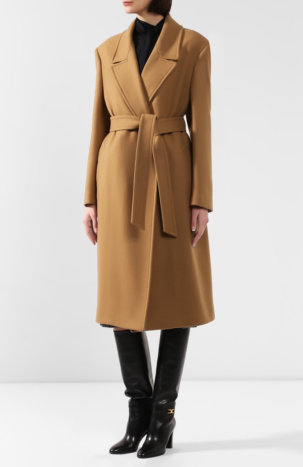Пальто из смеси шерсти и кашемира CELINE, арт. 2M151403F, фото 3