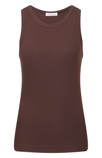 Женская хлопковая майка BRUNELLO CUCINELLI, арт. MPTC8FX230