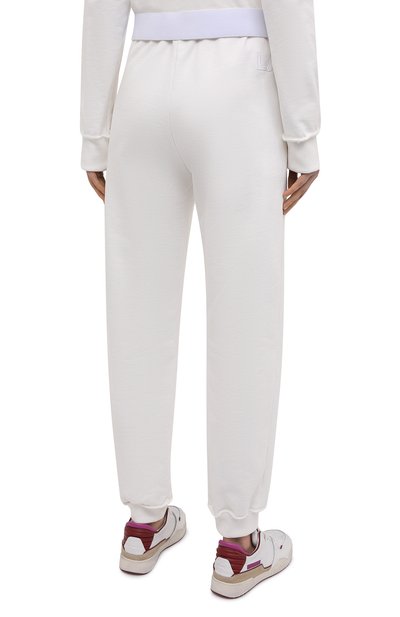 Хлопковые джоггеры LACOSTE белого цвета по цене 29950 руб., арт. XH024470V, фото 4 Хлопковые джоггеры LACOSTE, арт. XH024470V, фото 4