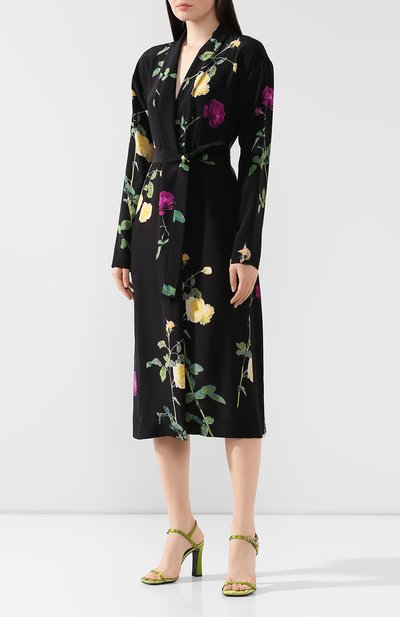 Шелковое платье DRIES VAN NOTEN черного цвета по цене 96300 руб., арт. 192-11042-8202, фото 3 Шелковое платье DRIES VAN NOTEN, арт. 192-11042-8202, фото 3