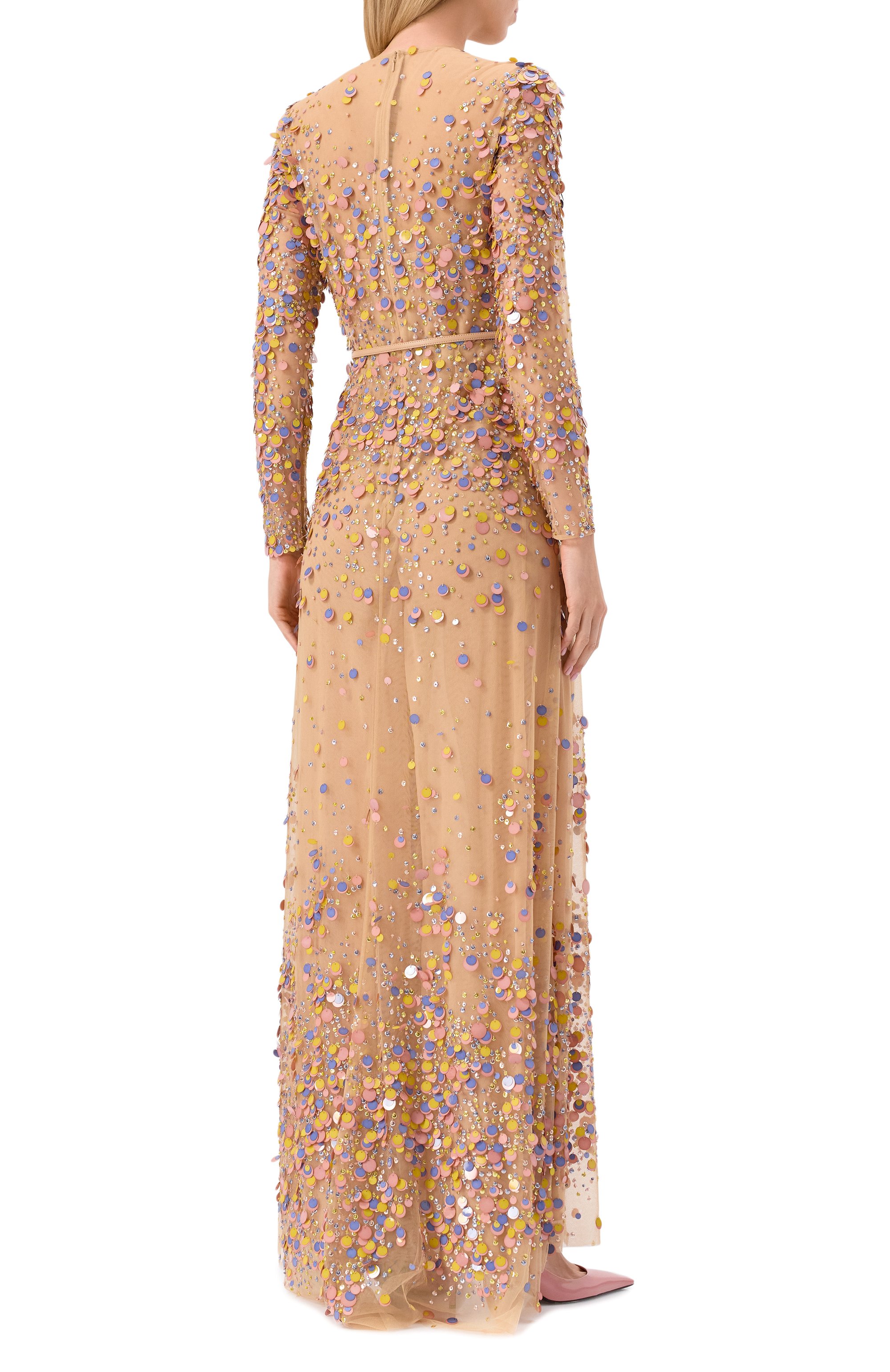 Платье из шелка и вискозы ELIE SAAB, арт. D0821NP25/BE038, фото 4