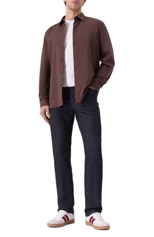 Хлопковая рубашка 12 STOREEZ 133428 Коричневый  133428 Фото 2