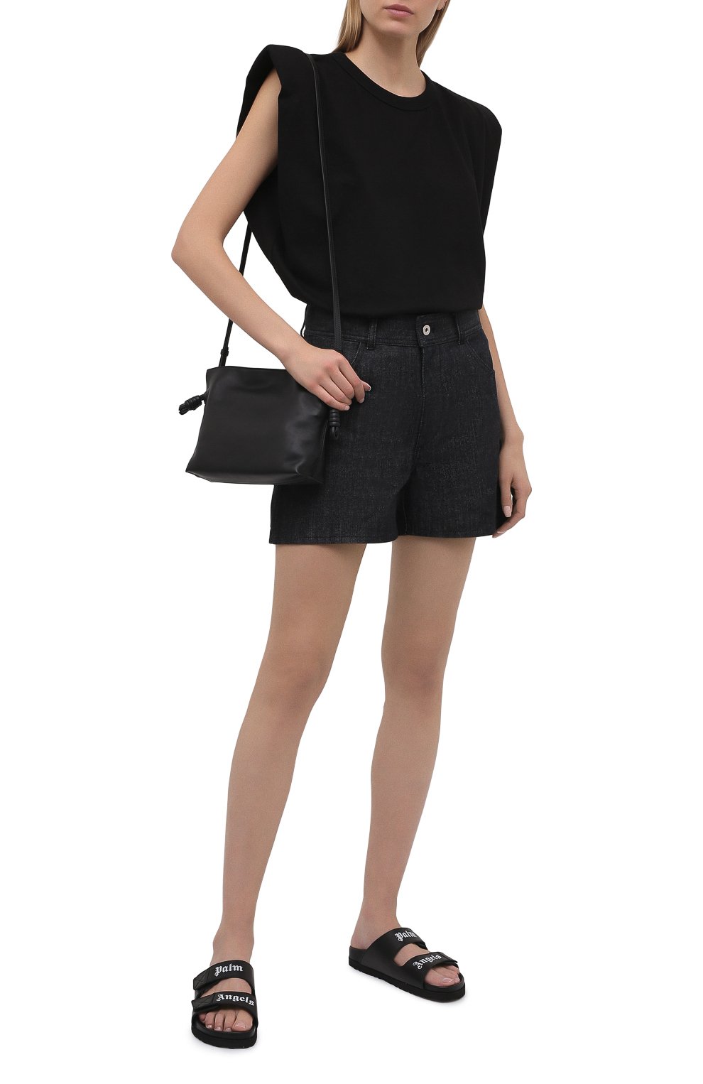 Кожаные шлепанцы PALM ANGELS, арт. PWIH001S21LEA0011001, фото 2