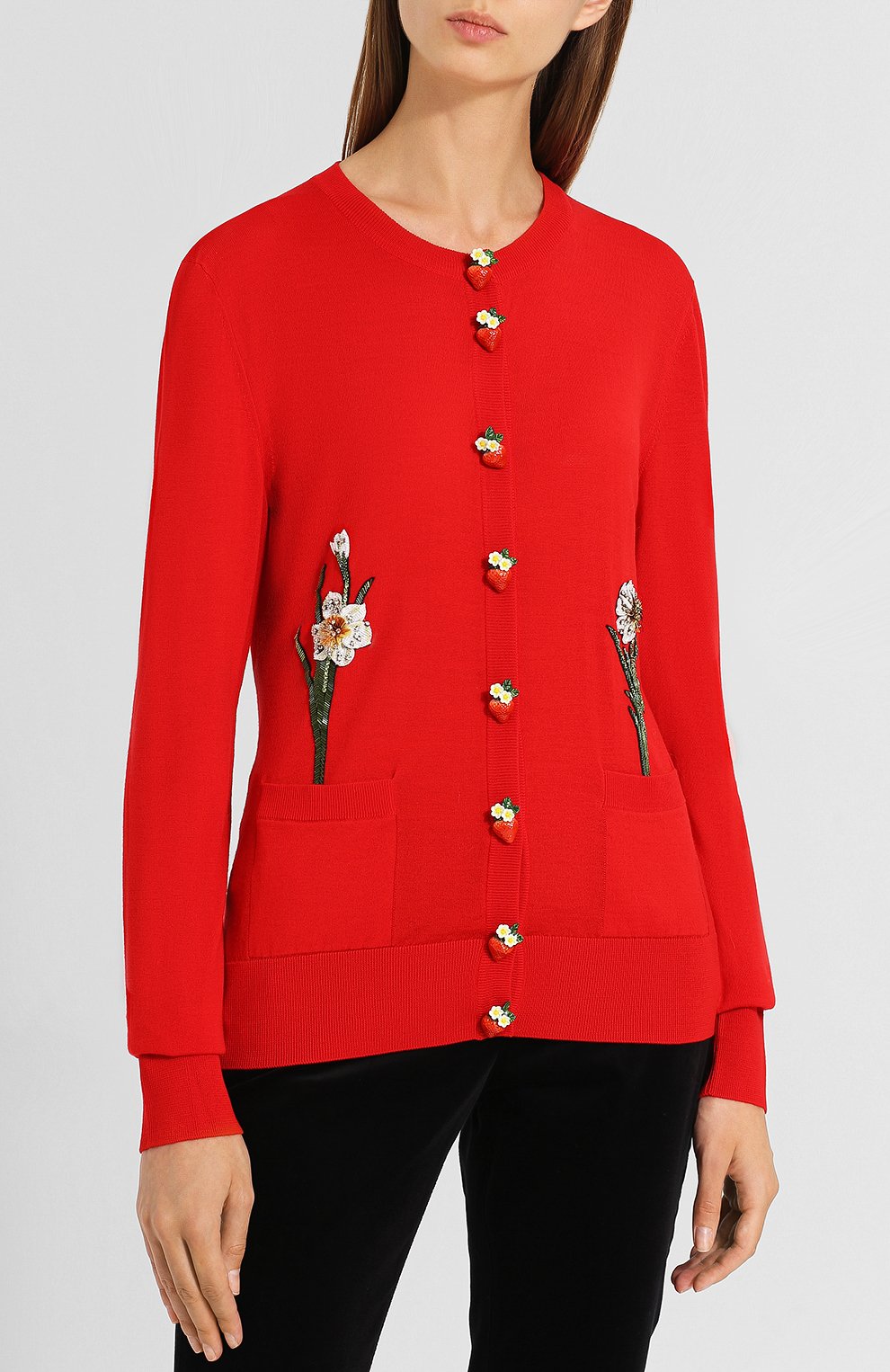 Шерстяной кардиган с декоративными пуговицами DOLCE & GABBANA, арт. FX054Z/JAVHM, фото 4