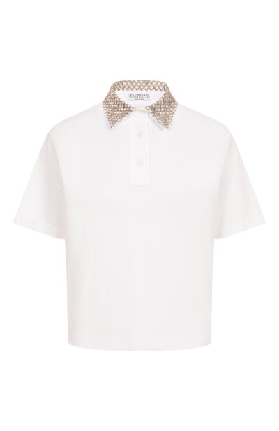 Женское хлопковое поло BRUNELLO CUCINELLI, арт. M0T63HH505