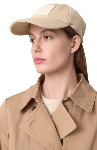 Хлопковая бейсболка WEEKEND MAX MARA бежевого цвета по цене 14650 руб., арт. ALL0R0, фото 2 Хлопковая бейсболка WEEKEND MAX MARA, арт. ALL0R0, фото 2