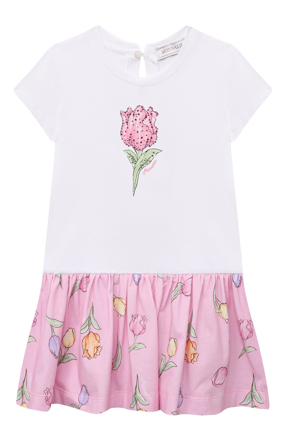 Хлопковое платье MONNALISA, арт. 31A904, фото 1