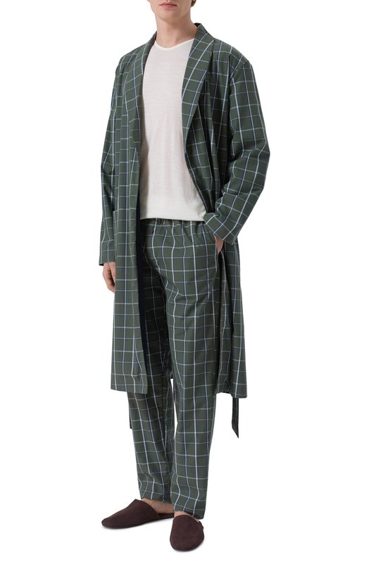 Хлопковые домашние брюки Hanro 075114 Зелёный  075114 Фото 2