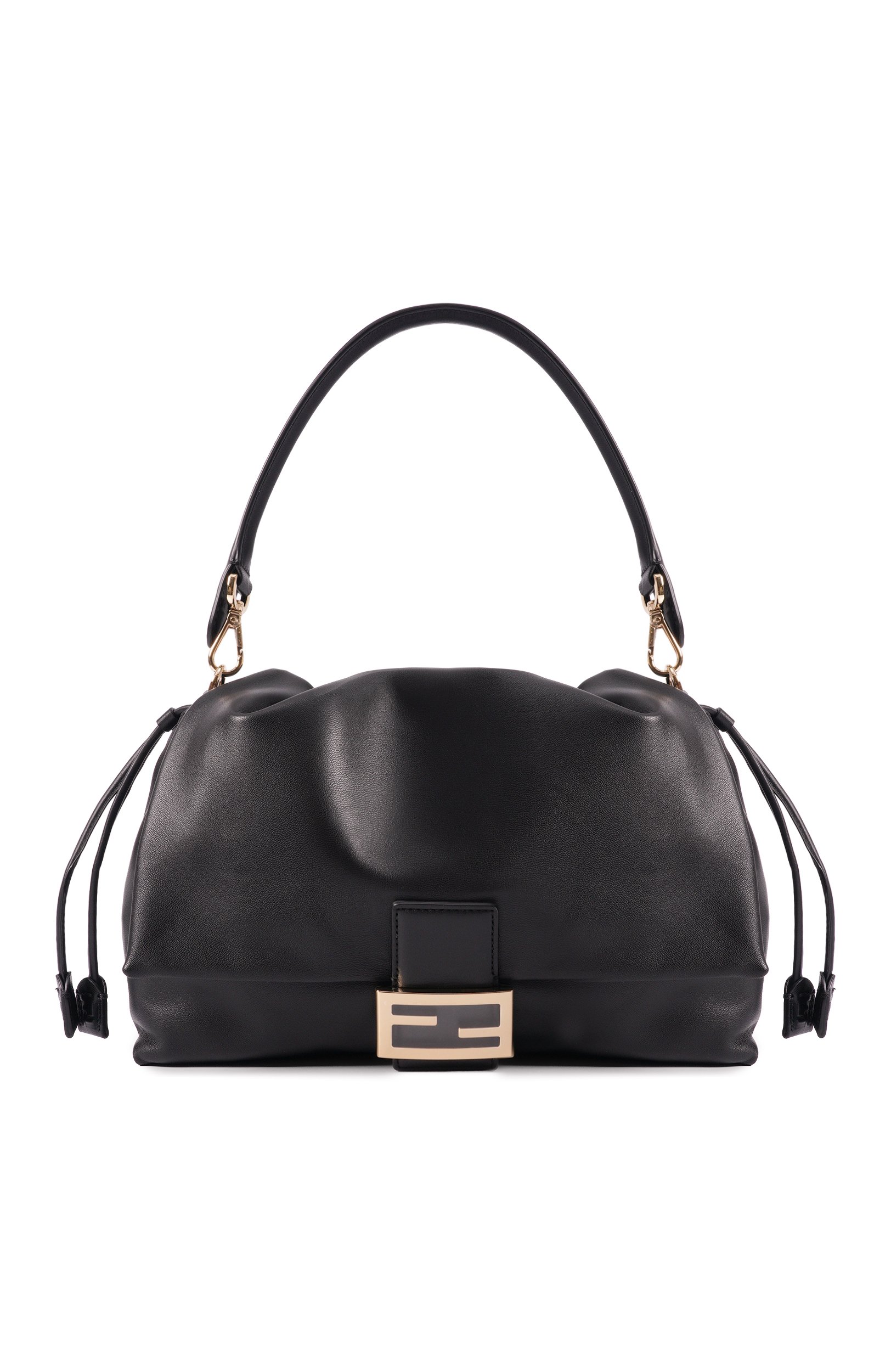 Сумка baguette soft large FENDI черного цвета по цене 499500 руб., арт. 8BR857/B1ZK, фото 1 Сумка baguette soft large FENDI, арт. 8BR857/B1ZK, фото 1
