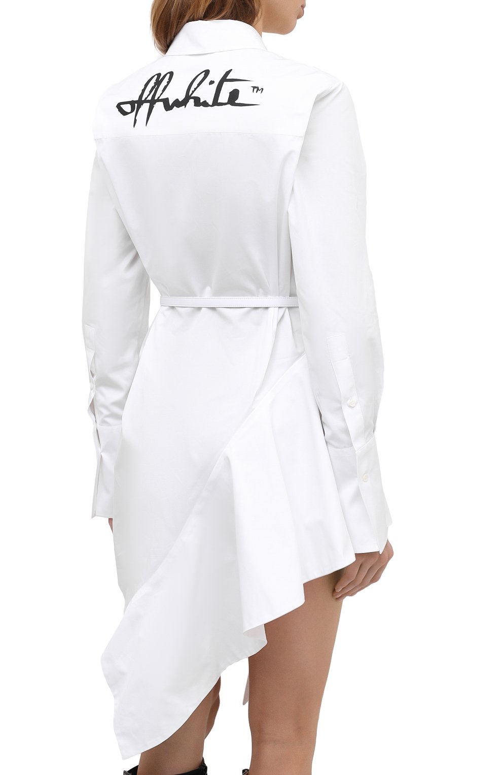 Хлопковое платье OFF-WHITE, арт. 0WDB216E20FAB0030110, фото 4