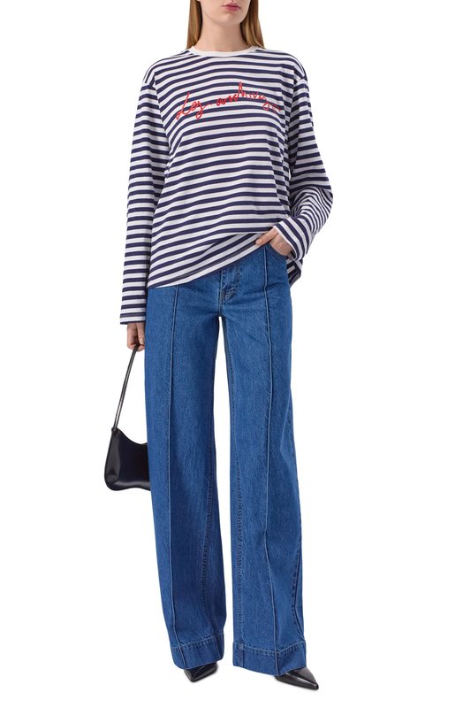 Хлопковый лонгслив Les Archives LA_019 Чёрно-белый  LA_019 Фото 2