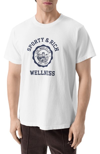 Хлопковая футболка SPORTY AND RICH, арт. T0043508033WH01, фото 3