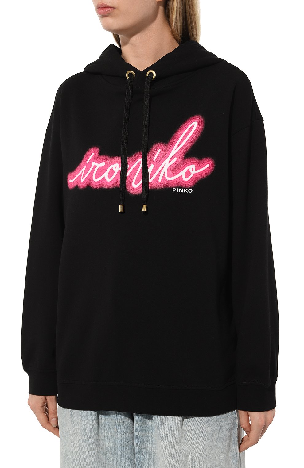 Хлопковое худи PINKO, арт. 101685/A1B0, фото 3