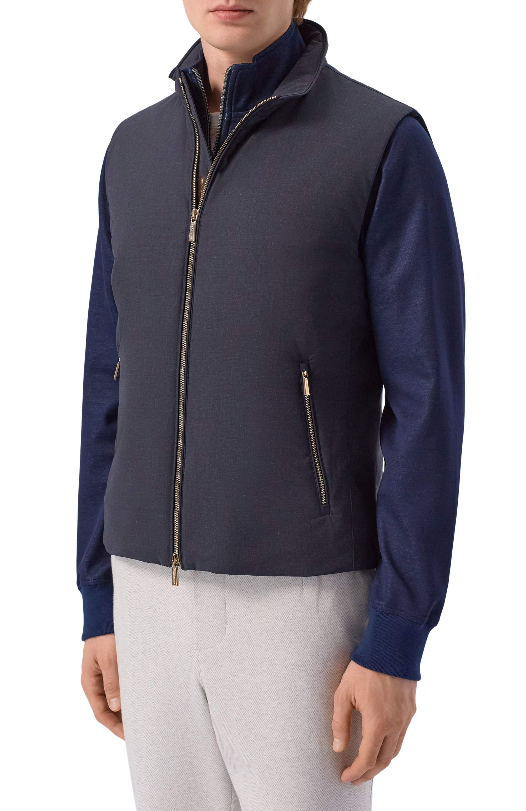 Шерстяной жилет senio-bt MOORER темно-синего цвета по цене 140500 руб., арт. SENI0/BT, фото 3 Шерстяной жилет senio-bt MOORER, арт. SENI0/BT, фото 3