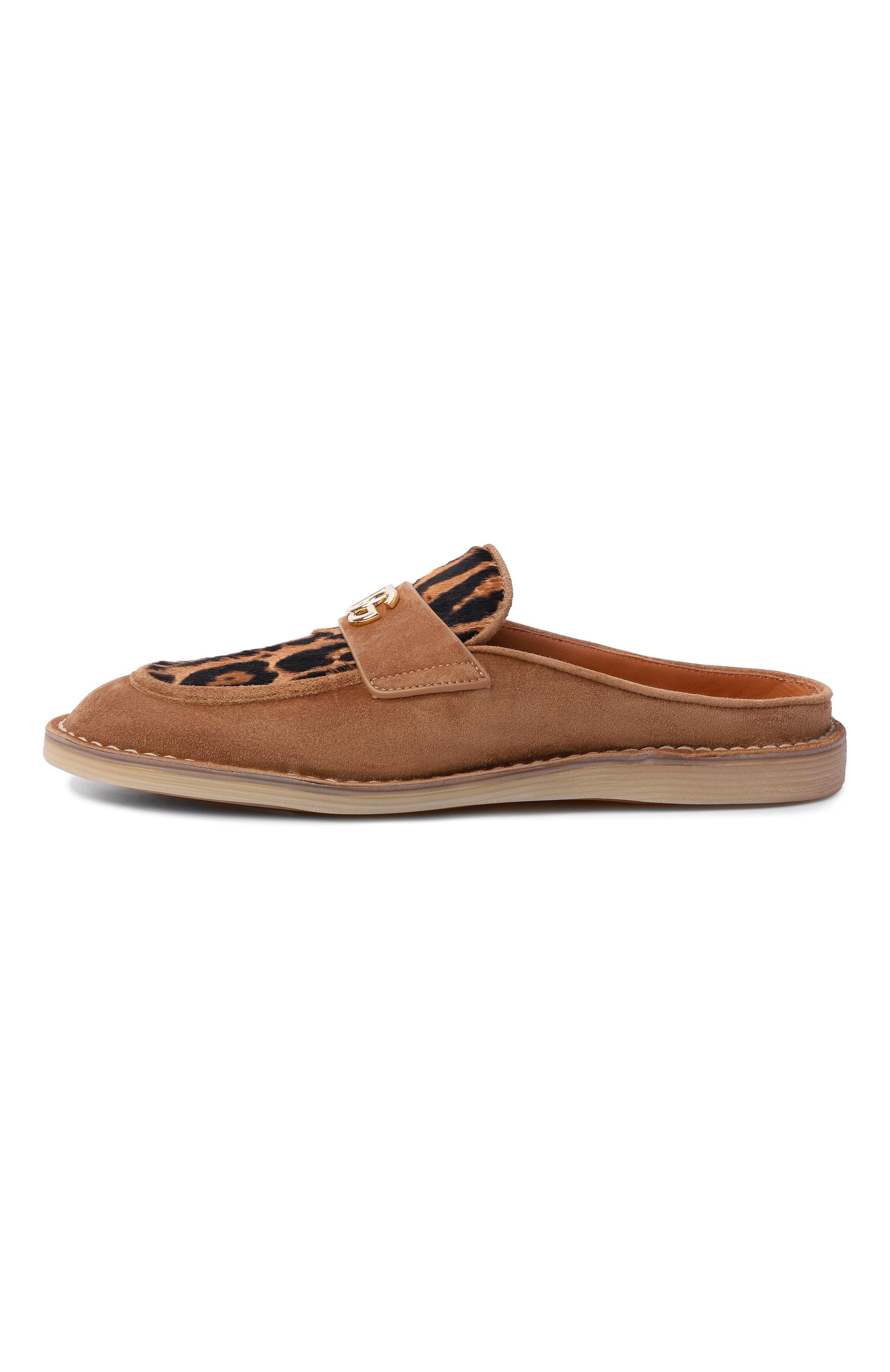 Замшевые сабо DOLCE & GABBANA светло-коричневого цвета по цене 120500 руб., арт. CI0209/A3I08, фото 4 Замшевые сабо DOLCE & GABBANA, арт. CI0209/A3I08, фото 4