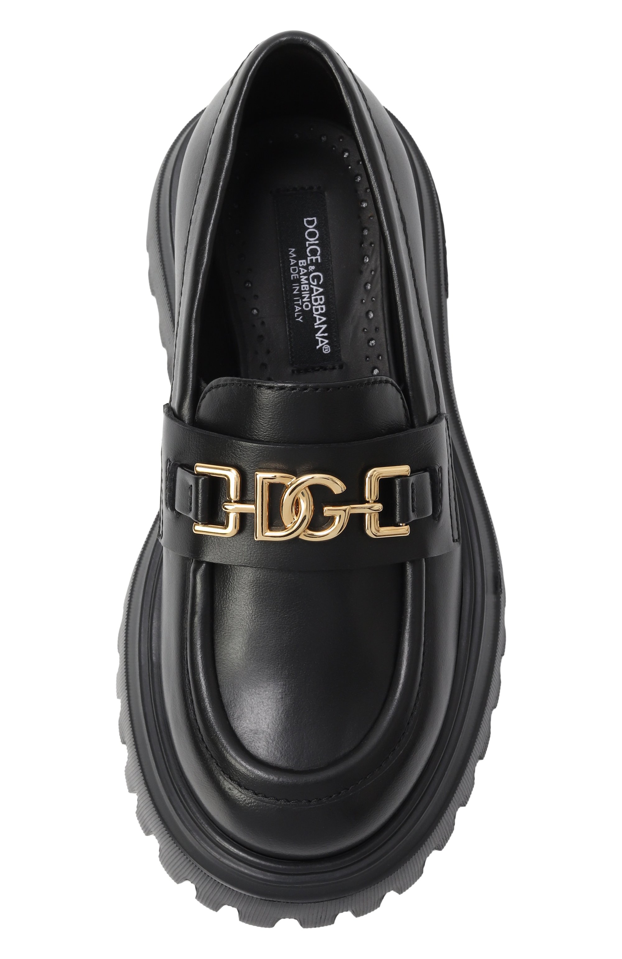 Кожаные лоферы DOLCE & GABBANA, арт. D11351/A1065/27-36, фото 4