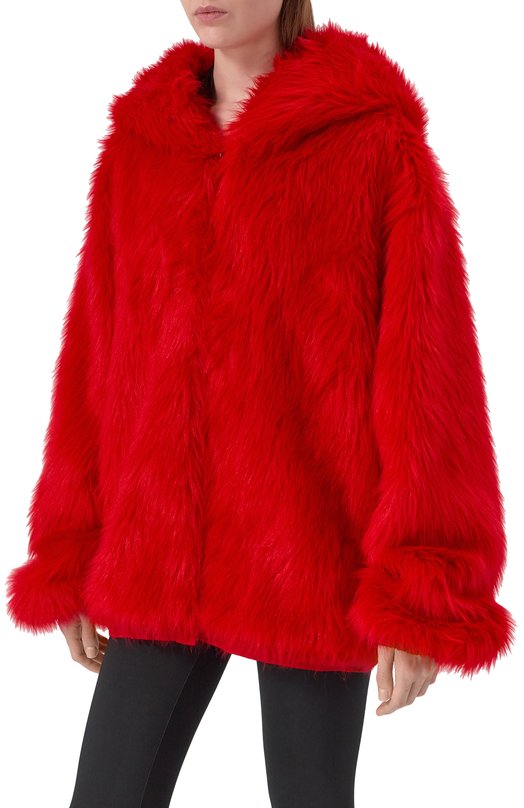 Шуба из экомеха MSGM 3942MDC03/257814 Красный  3942MDC03/257814 Фото 3