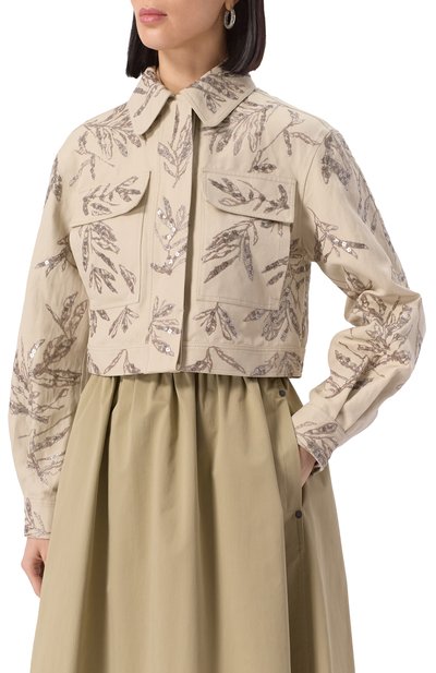 Куртка с отделкой пайетками BRUNELLO CUCINELLI, арт. MH544HH606, фото 3