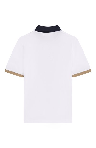 Хлопковое поло BOSS белого цвета по цене 11500 руб., арт. J52955, фото 2 Хлопковое поло BOSS, арт. J52955, фото 2