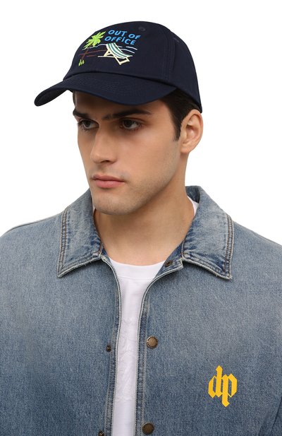 Хлопковая бейсболка MC2 SAINT BARTH темно-синего цвета по цене 6700 руб., арт. CATCHER, фото 2 Хлопковая бейсболка MC2 SAINT BARTH, арт. CATCHER, фото 2