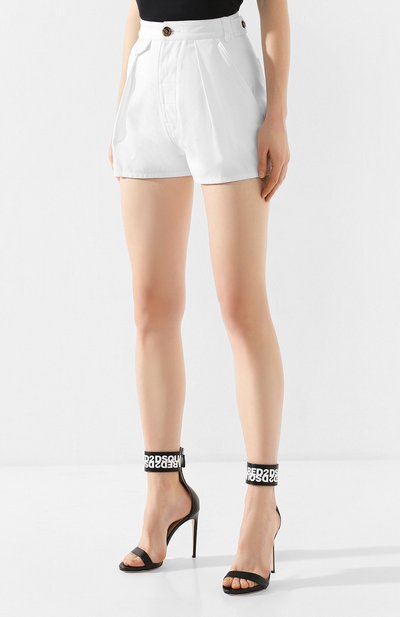 Хлопковые шорты DSQUARED2 белого цвета по цене 47000 руб., арт. S72MU0350/S49803, фото 3 Хлопковые шорты DSQUARED2, арт. S72MU0350/S49803, фото 3