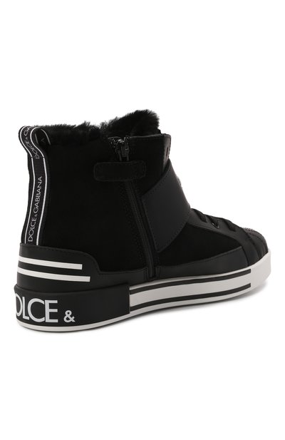 Высокие кожаные кеды DOLCE & GABBANA, арт. DA0980/A0527/37-39, фото 3