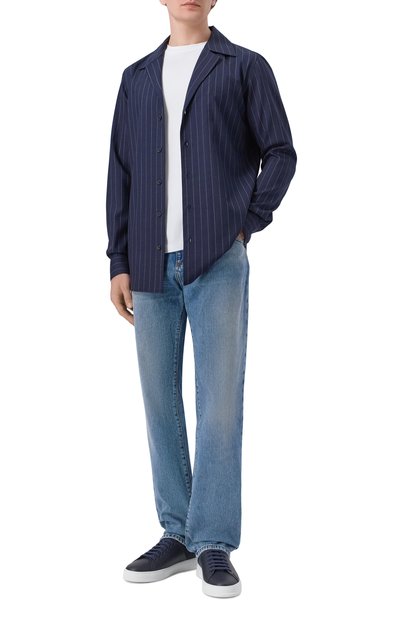 Кожаные кеды FERRAGAMO, арт. 026426/772, фото 2