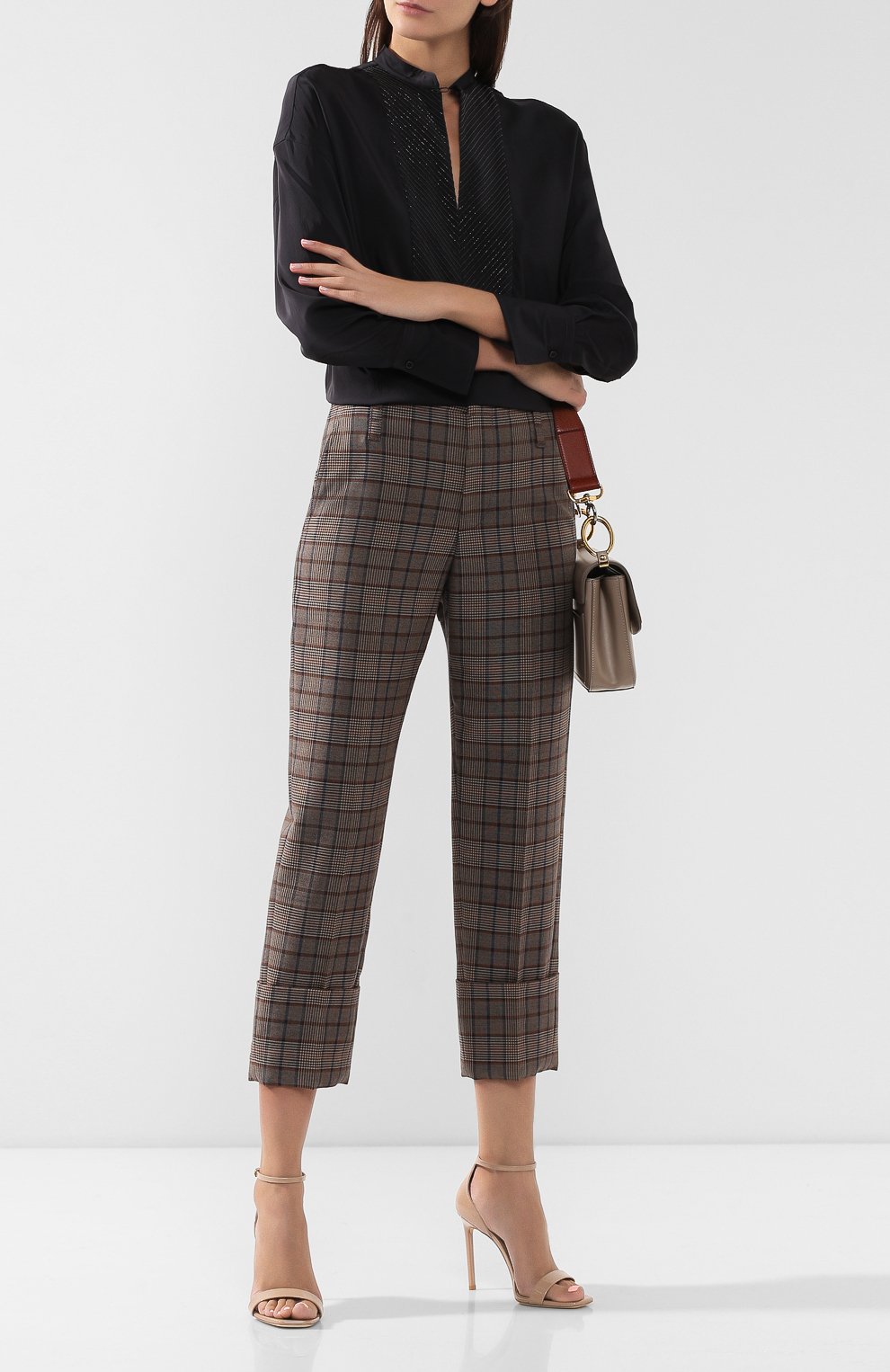 Брюки из смеси шерсти и хлопка BRUNELLO CUCINELLI, арт. MB519P7027, фото 2