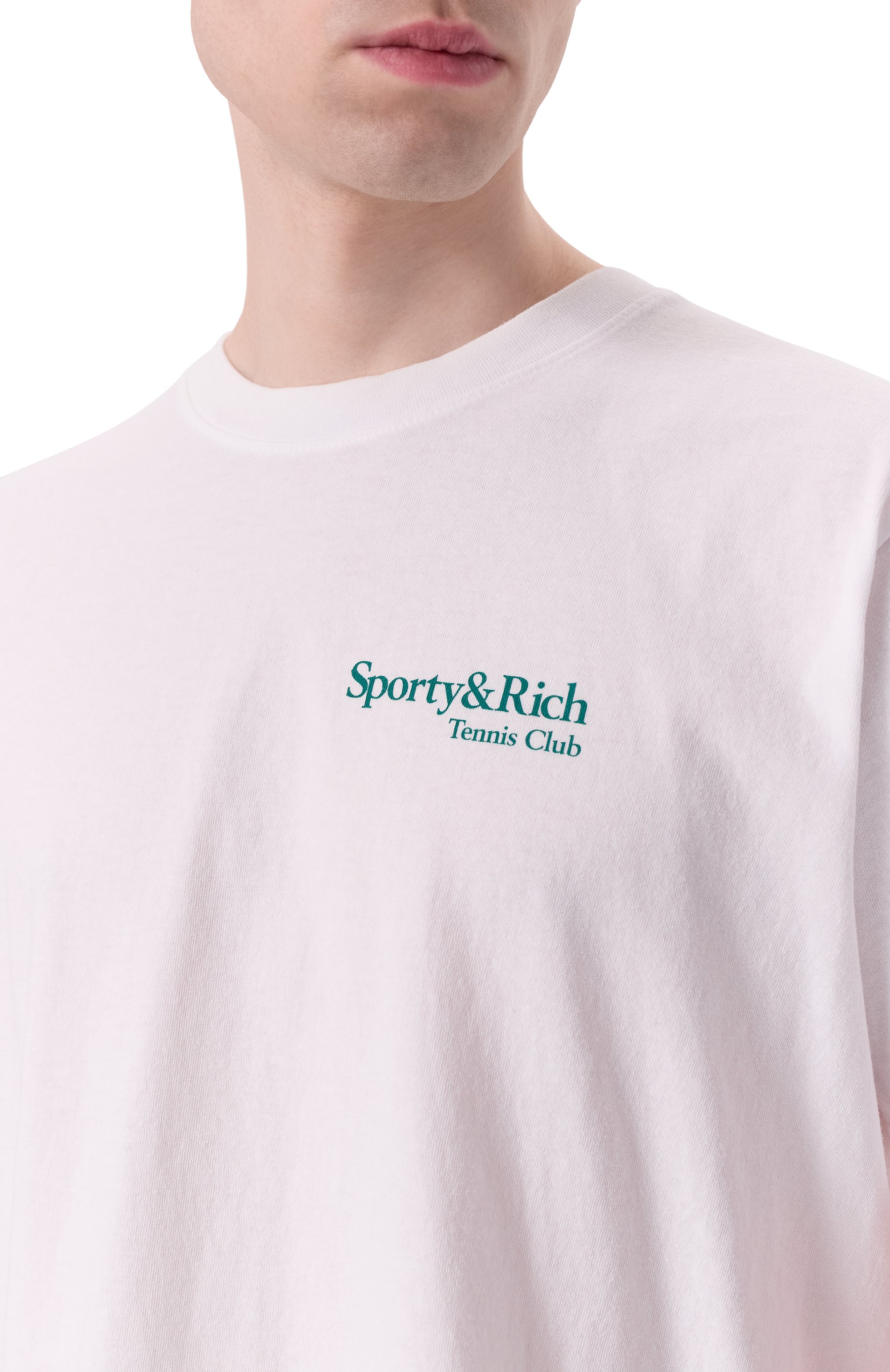 Хлопковая футболка SPORTY AND RICH, арт. T0043621425WH01, фото 5