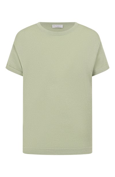 Женская футболка из кашемира и шелка BRUNELLO CUCINELLI, арт. M41810000