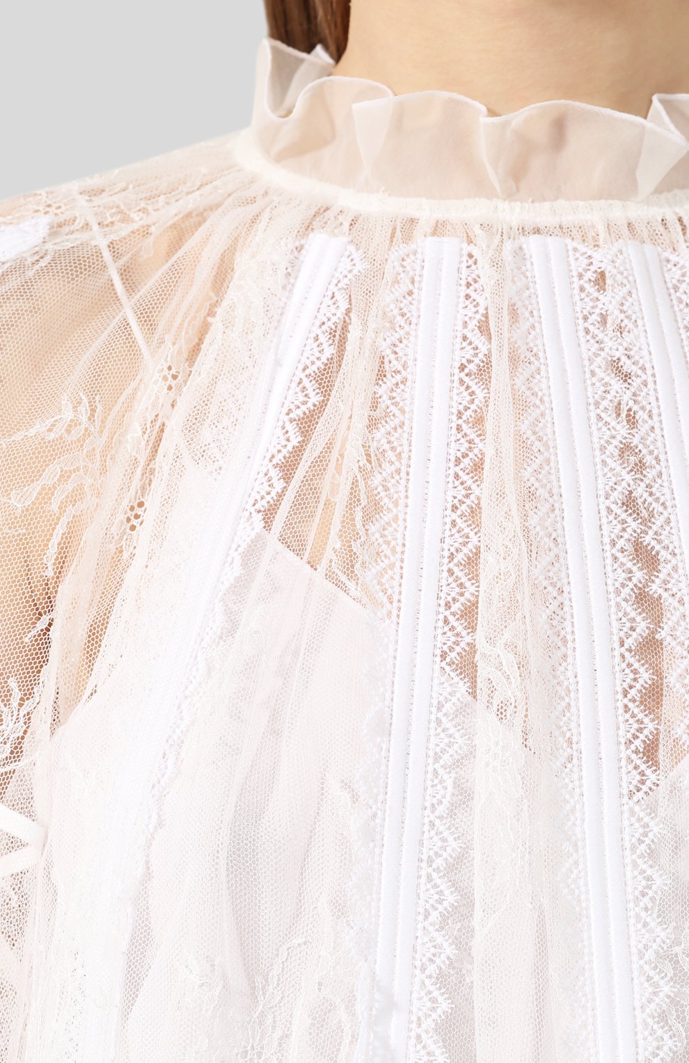 Блузка CHLOÉ белого цвета по цене 334000 руб., арт. CHC20SHT44411, фото 5 Блузка CHLOÉ, арт. CHC20SHT44411, фото 5