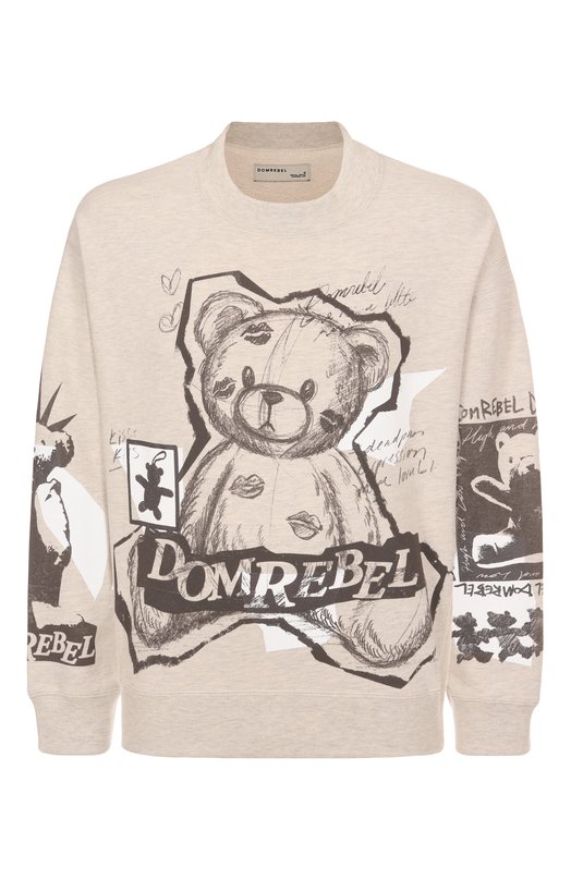Хлопковый свитшот DOMREBEL M HIGH L0W SWEATSHIRT Серый M HIGH L0W SWEATSHIRT