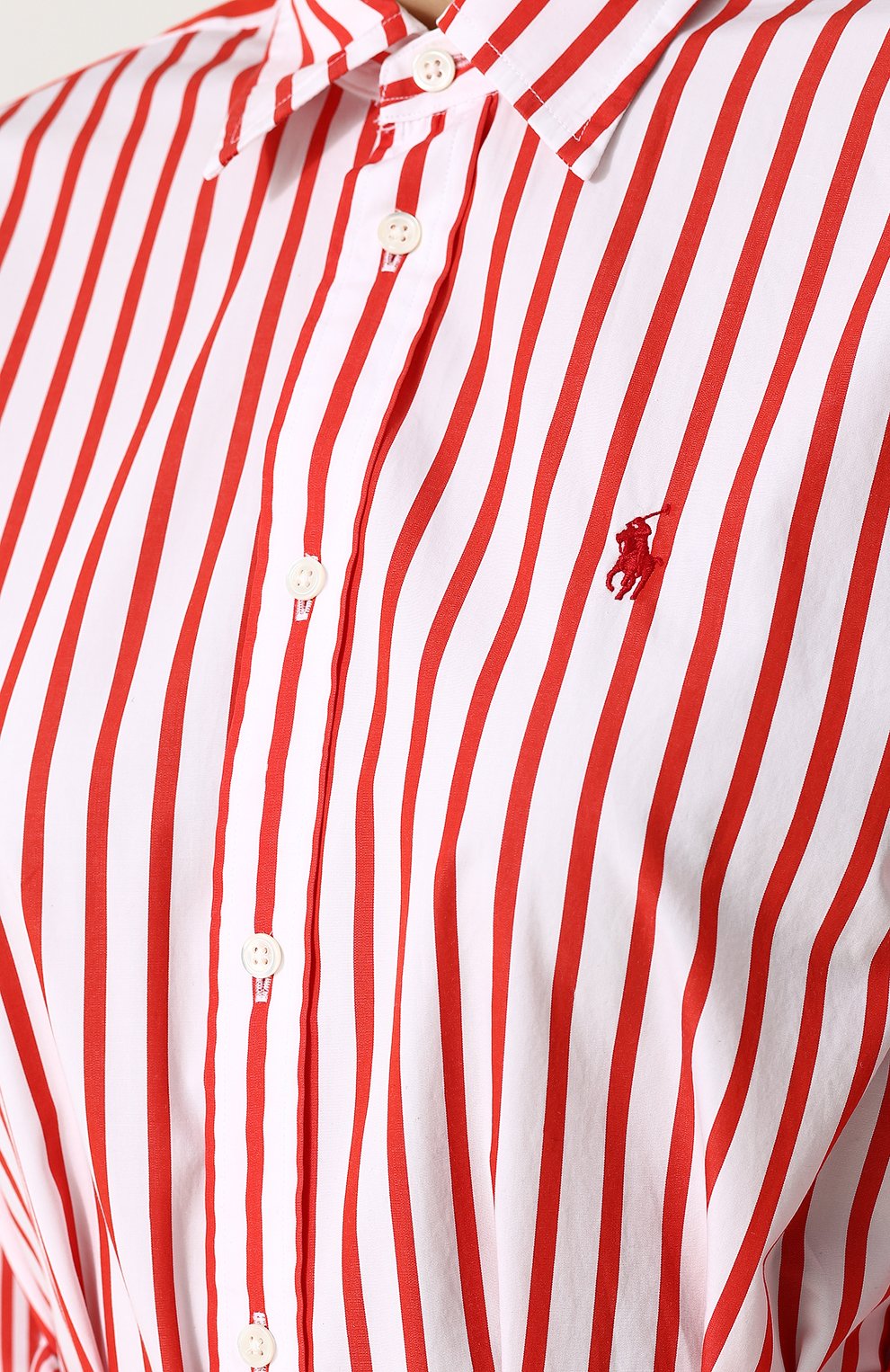 Хлопковое платье-рубашка с поясом POLO RALPH LAUREN, арт. 211702299/211699622, фото 5