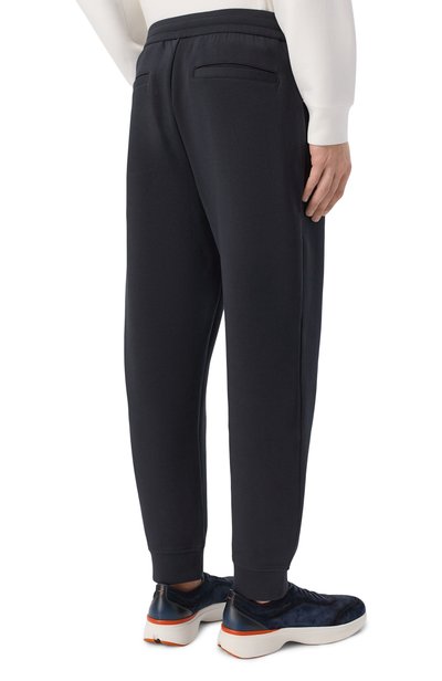 Хлопковые джоггеры EMPORIO ARMANI темно-синего цвета по цене 28650 руб., арт. EM004539/AF10013, фото 4 Хлопковые джоггеры EMPORIO ARMANI, арт. EM004539/AF10013, фото 4