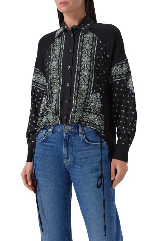 Рубашка из вискозы Pinko 104664/A2CK Чёрный  104664/A2CK Фото 3