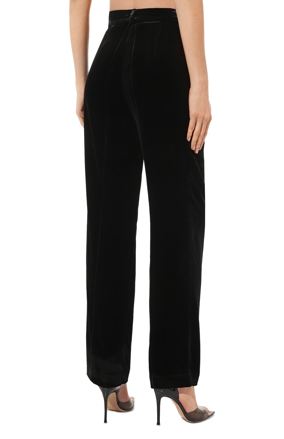 Бархатные брюки ALINE черного цвета по цене 30000 руб., арт. AL121201, фото 4 Бархатные брюки ALINE, арт. AL121201, фото 4