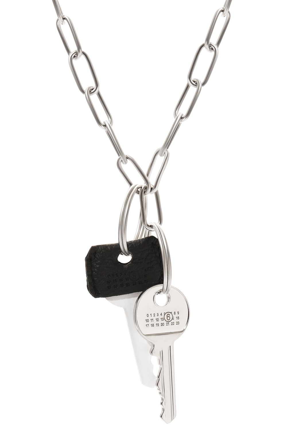 Колье MM6 серебряного цвета по цене 48200 руб., арт. SM7UU0061 P6615, фото 3 Колье MM6, арт. SM7UU0061 P6615, фото 3