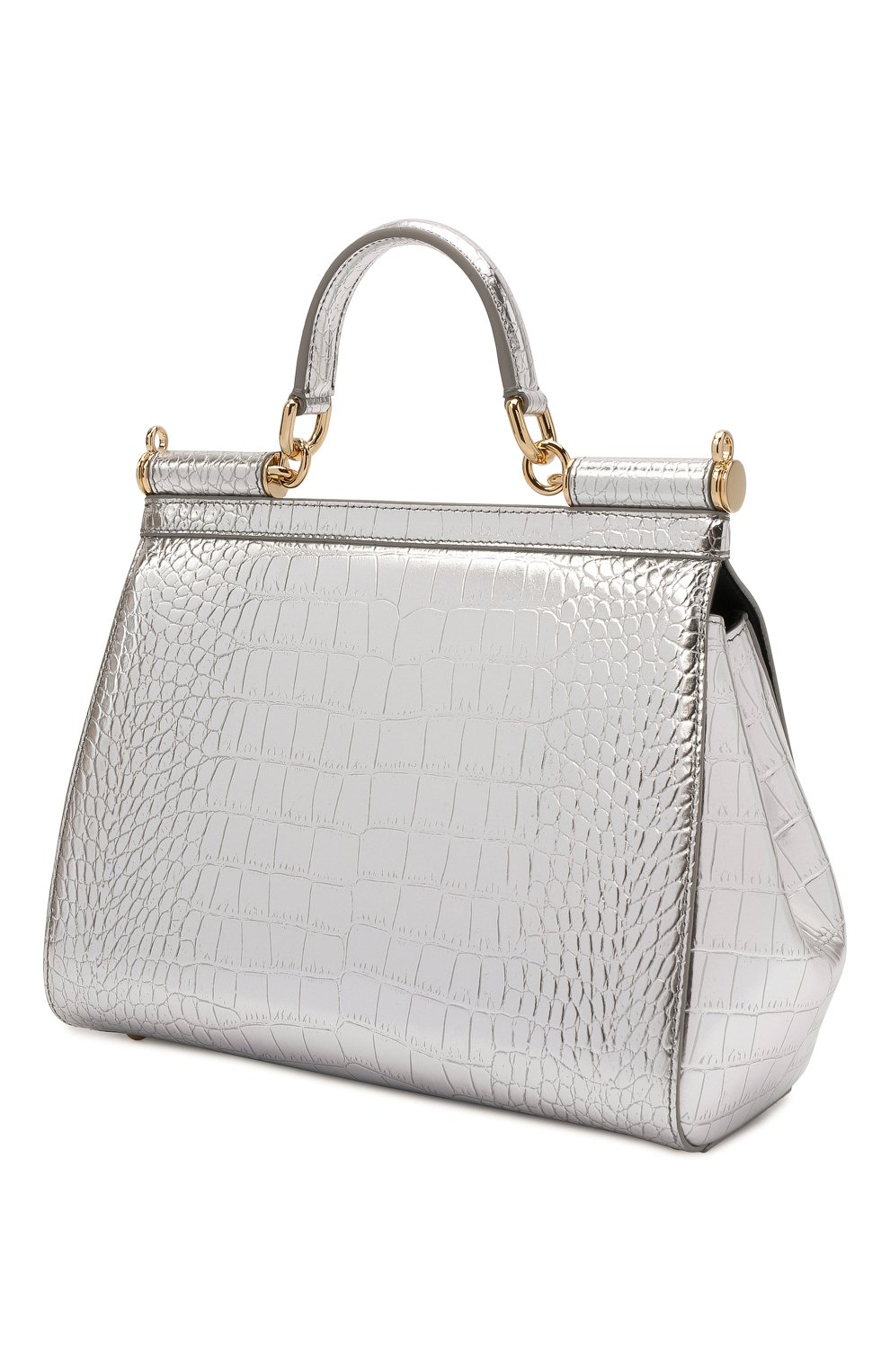 Сумка sicily medium DOLCE & GABBANA серебряного цвета по цене 236500 руб., арт. BB6002/AJ244, фото 4 Сумка sicily medium DOLCE & GABBANA, арт. BB6002/AJ244, фото 4
