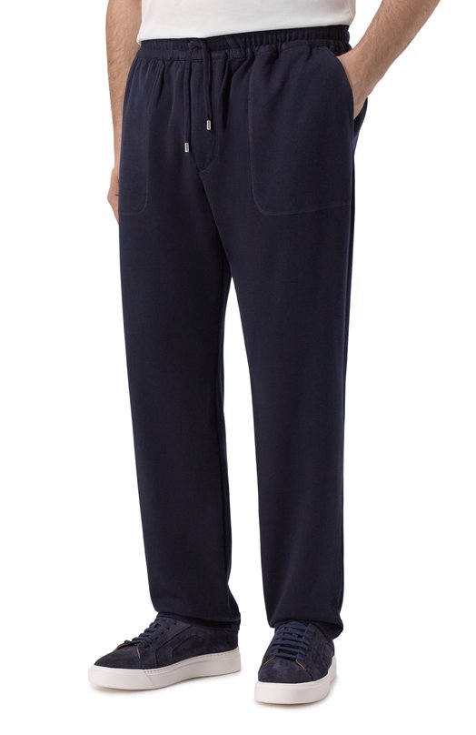 Брюки из хлопка и кашемира Cortigiani 3AF605 Синий  3AF605 Фото 3