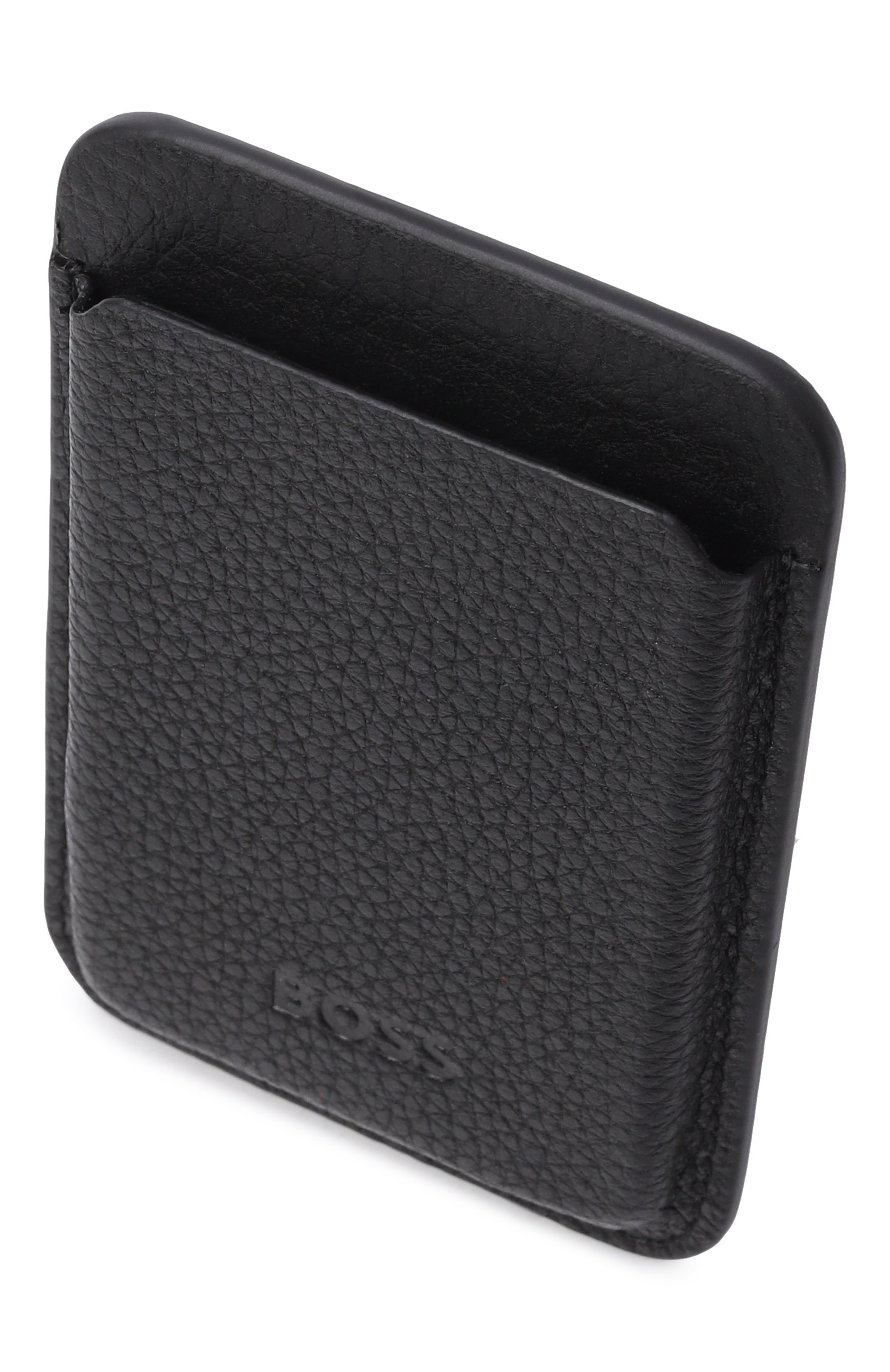 Кожаный футляр для кредитных карт BOSS черного цвета по цене 12950 руб., арт. HBPU00093M, фото 3 Кожаный футляр для кредитных карт BOSS, арт. HBPU00093M, фото 3